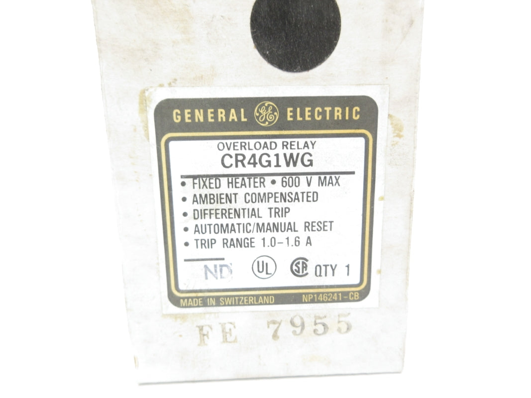 GENERAL ELECTRIC CR4G1WG 600V 1.0-1.6A NSMP