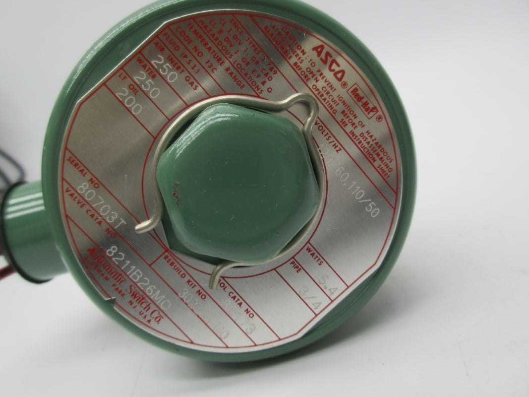 ASCO 8211B26MO 110/120V 250PSI 3/4" NSNP