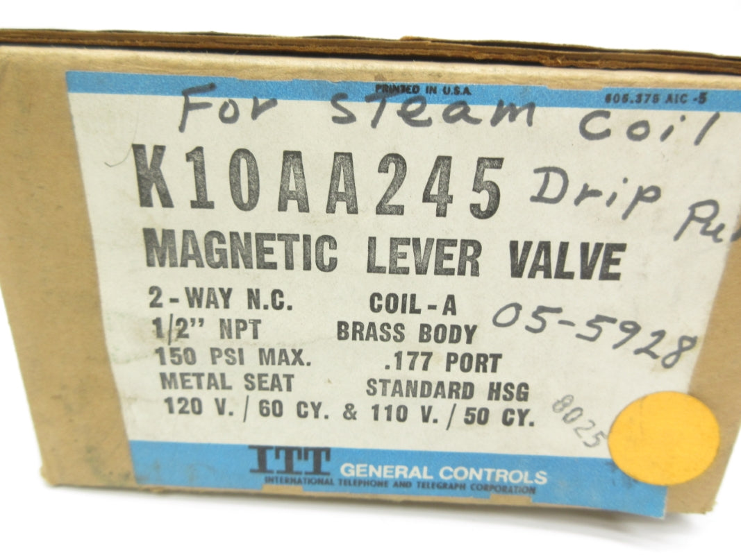 GENERAL CONTROLS K10AA245 110/120V 150PSI NSMP