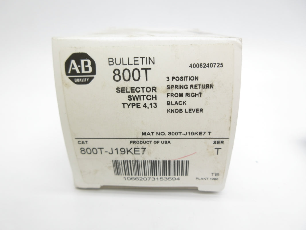 ALLEN BRADLEY 800T-J19KE7 SER. T (WH) NSMP