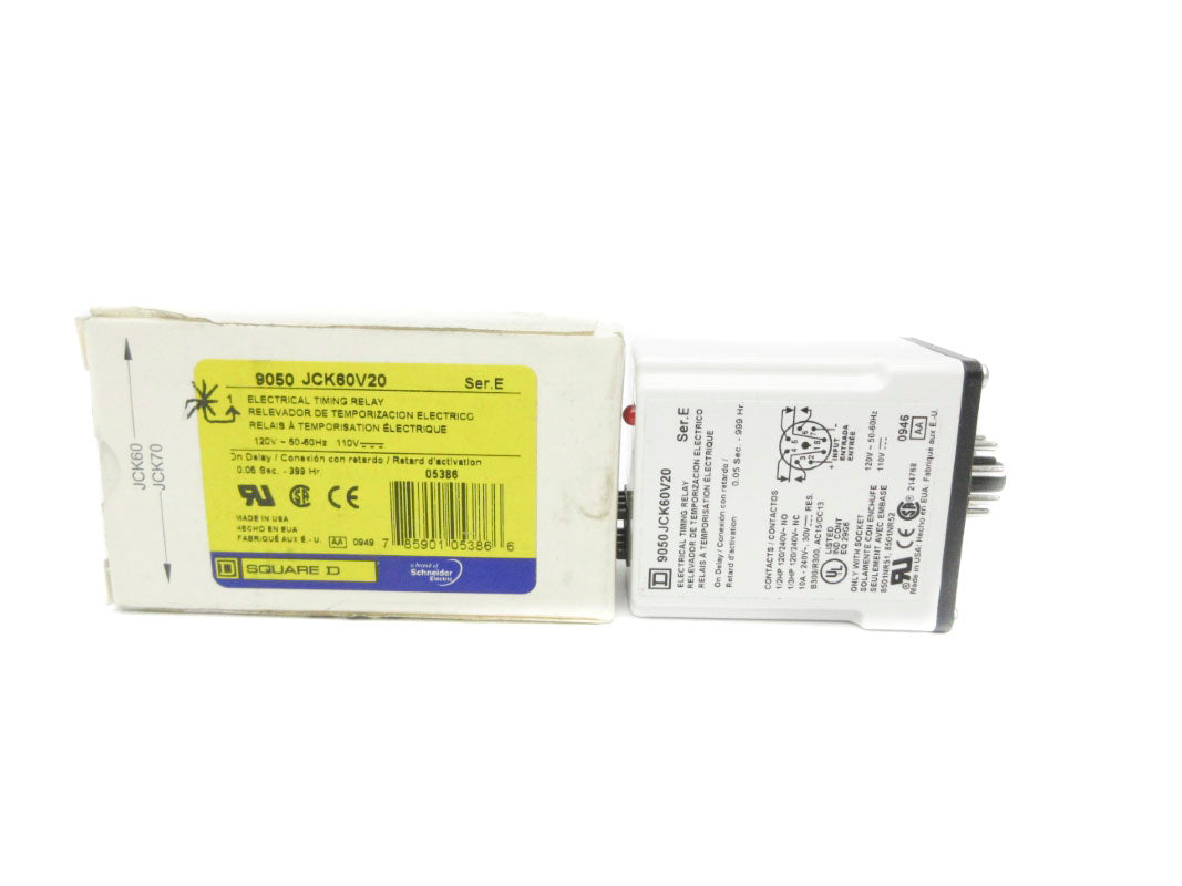 SQUARE D 9050JCK60V20 SER. E 110/120V 0.05S-399H NSMP