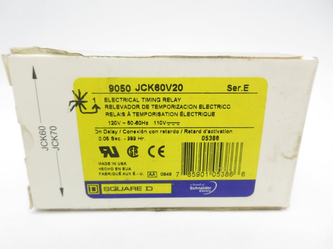 SQUARE D 9050JCK60V20 SER. E 110/120V 0.05S-399H NSMP