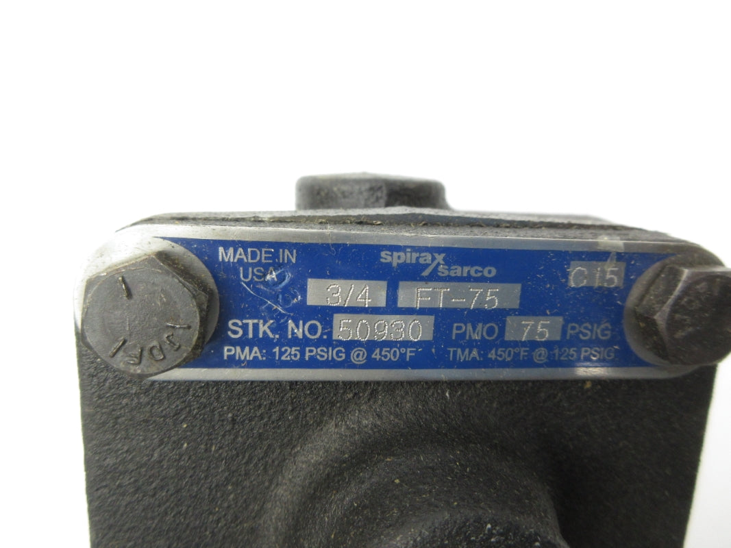 SPIRAX SARCO 50930 FT-75 125PSI 450'F 3/4" NSNP
