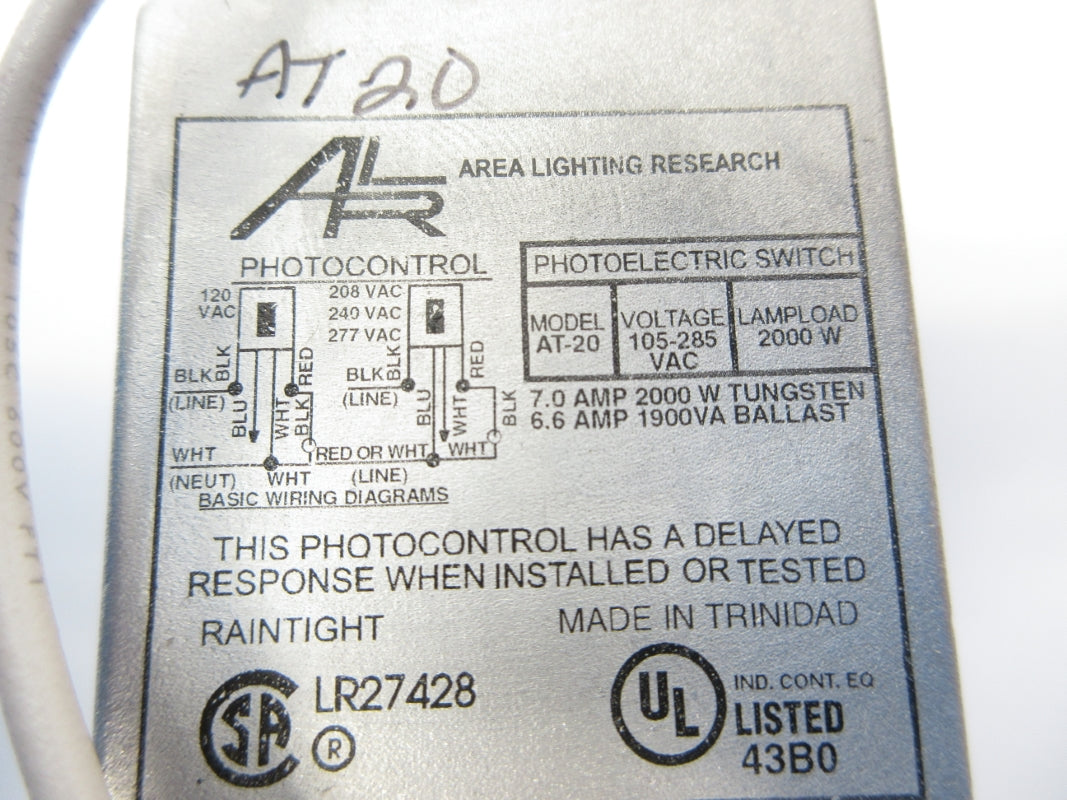 AREA LIGHTING RESEARCH AT-20 105-285VAC NSNP