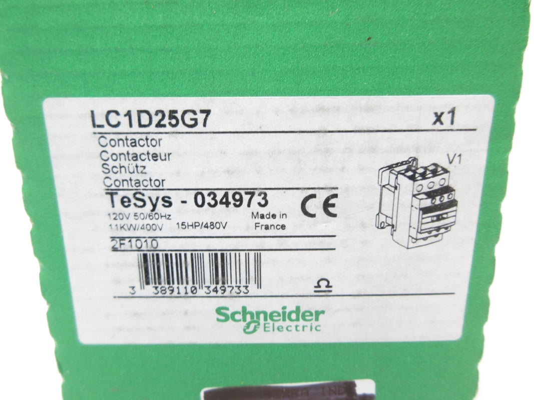 SCHNEIDER ELECTRIC LC1D25G7 120V NSFS