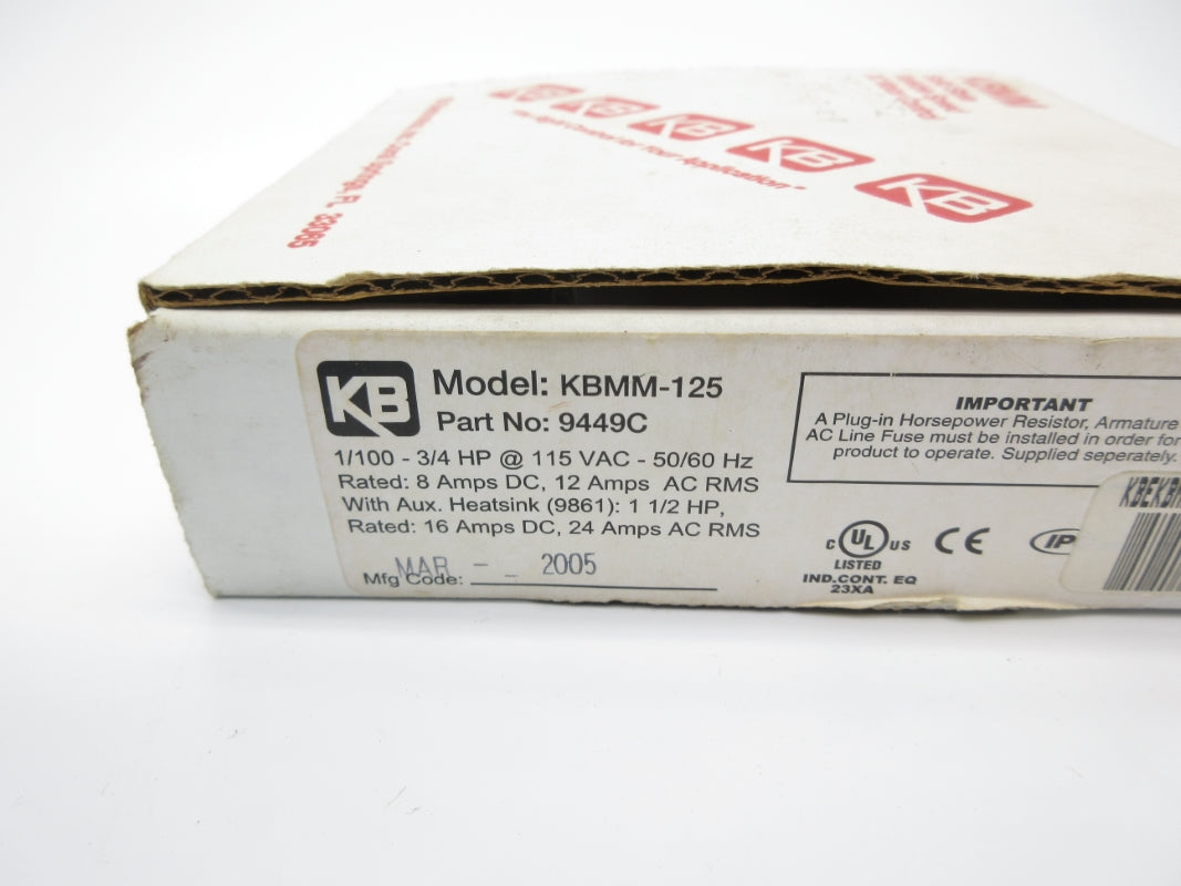 KB ELECTRONICS KBMM-125 9449C 115VAC 16A NSMP
