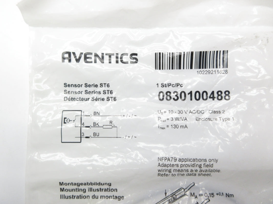AVENTICS 0830100488 10-30VAC/DC NSMP