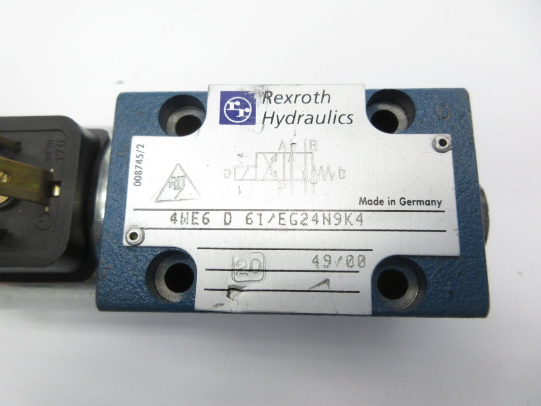 REXROTH 4WE6D61/EG24N9K4 24VDC 1.25A NSNP
