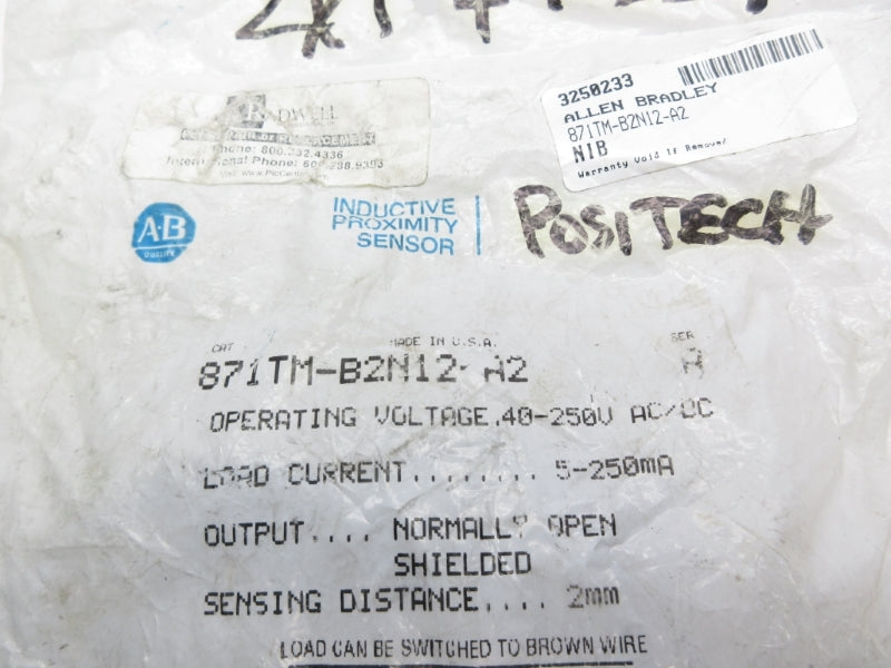 ALLEN BRADLEY 871TM-B2N12-A2 SER. A .40-250VAC/DC NSMP