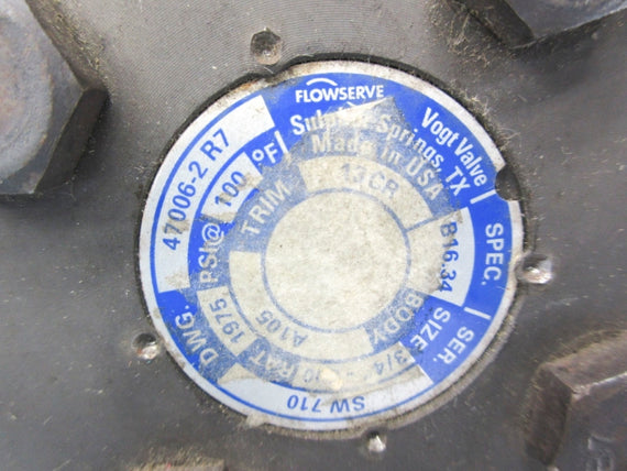 FLOWSERVE 47006-2-R7 1975PSI 100'F 3/4" NSNP