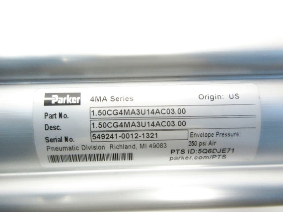 PARKER 1.50CG4MA3U14AC03.00 250PSI NSNP