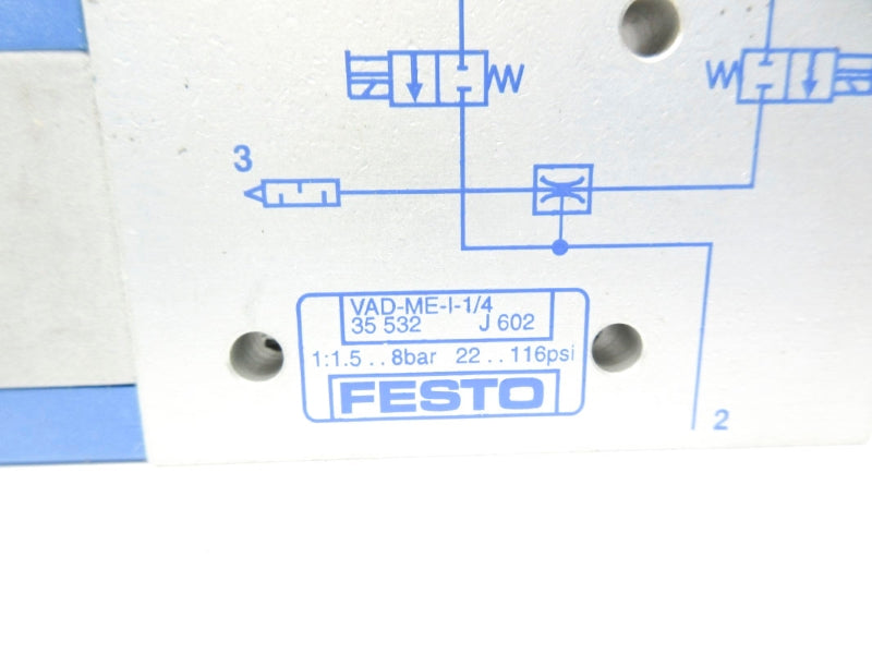 FESTO VAD-ME-I-1/4 35532 24V 116PSI NSNP