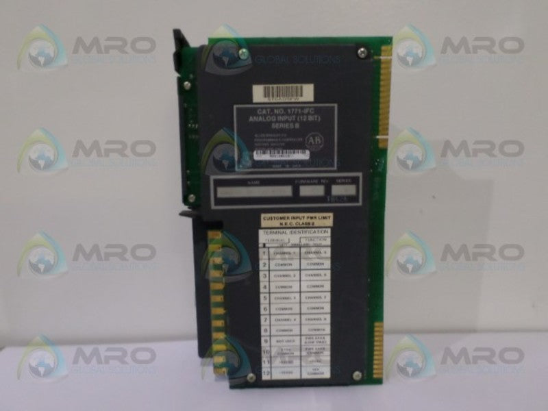 ALLEN BRADLEY 1771-IFC ANALOG INPUT MODULE SER. B F/W C UNMP