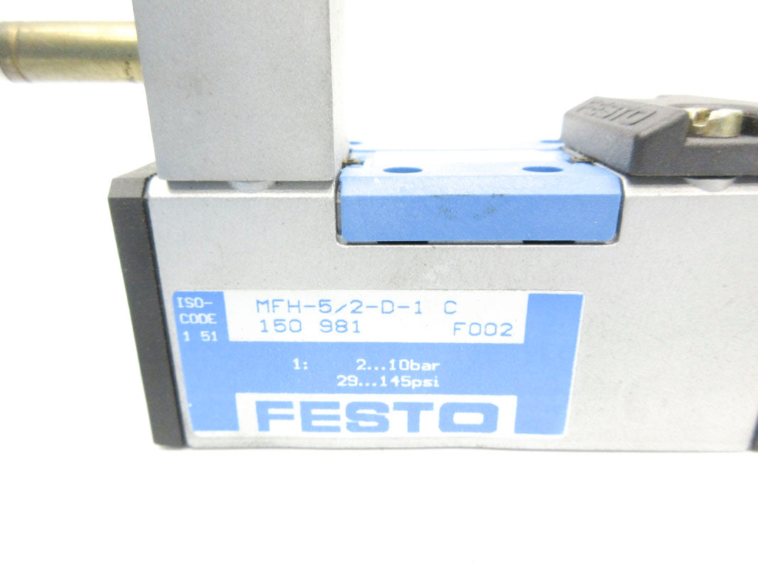FESTO MFH-5/2-D-1C 150981 29-145PSI NSNP