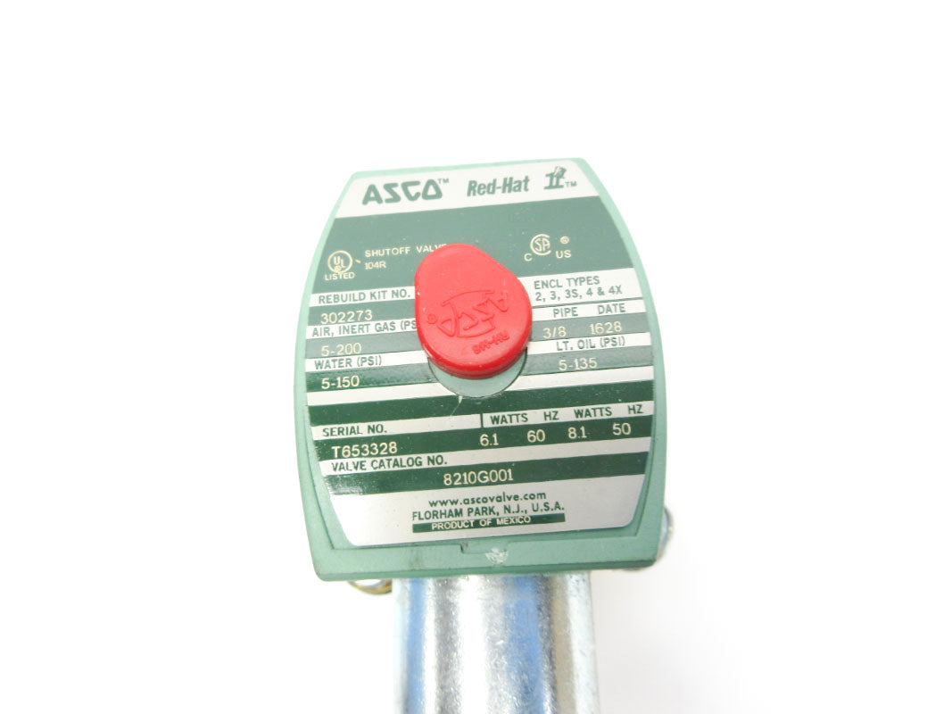 ASCO 8210G001 110/120V 5-200PSI 3/8" NSNP