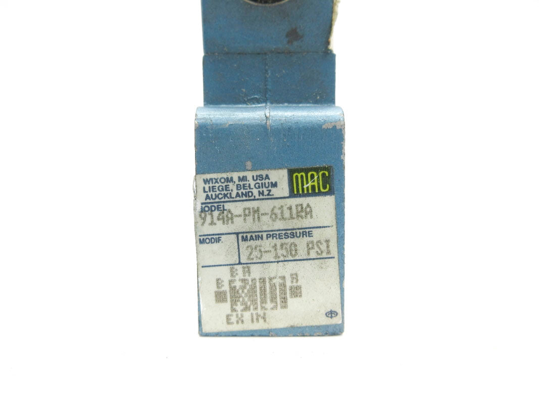 MAC 914A-PM-611RA 24VDC 25-150PSI UNMP