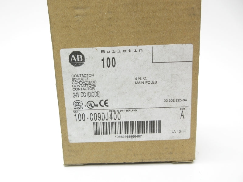 ALLEN BRADLEY 100-C09DJ400 SER. A 24VDC 9A (BR/WH) NSMP