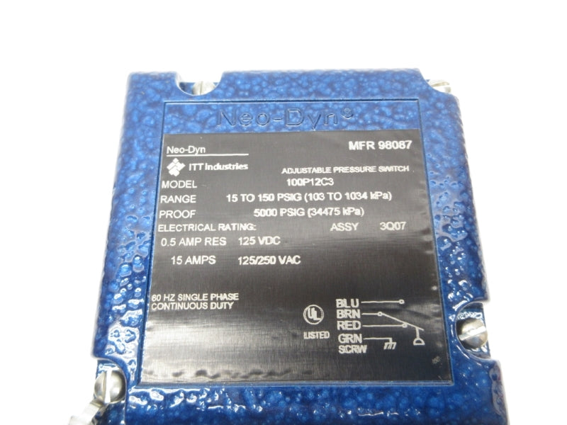 NEO-DYN 100P12C3 125/250VAC 15A 5000PSI NSNP
