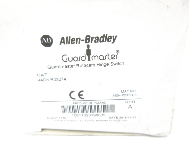 ALLEN BRADLEY 440H-R03074 SER. A 500V 5A (WH) NSMP