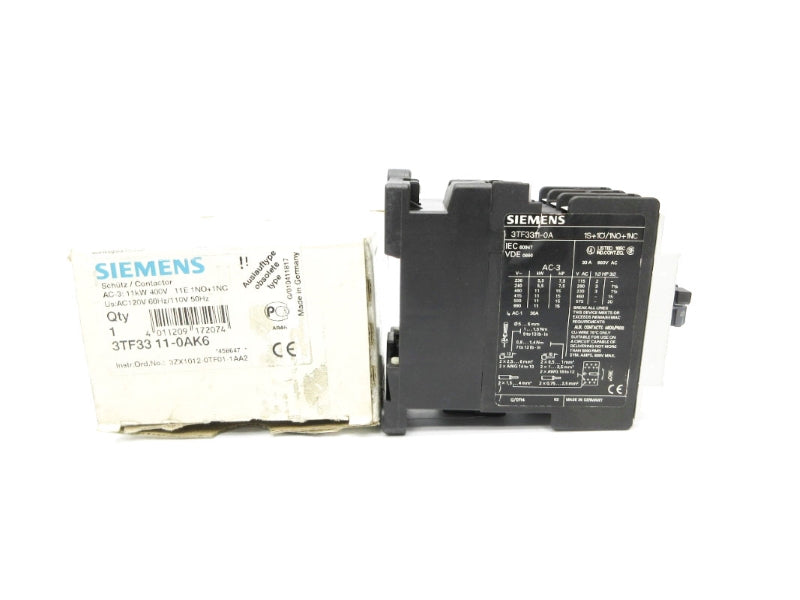SIEMENS 3TF3311-0AK6 110/120V 30A NSMP