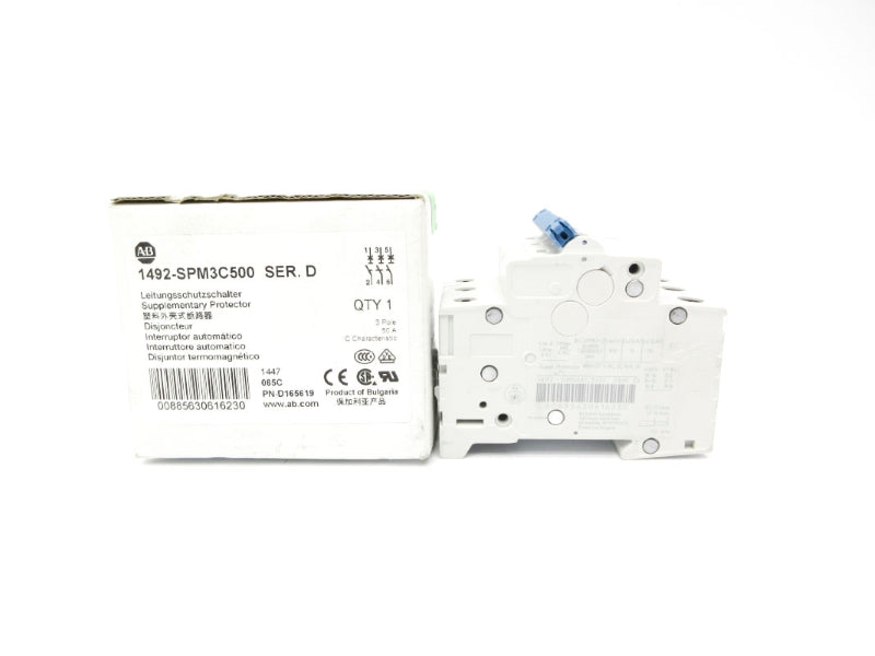 ALLEN BRADLEY 1492-SPM3C500 SER. D 440VAC 50A NSMP