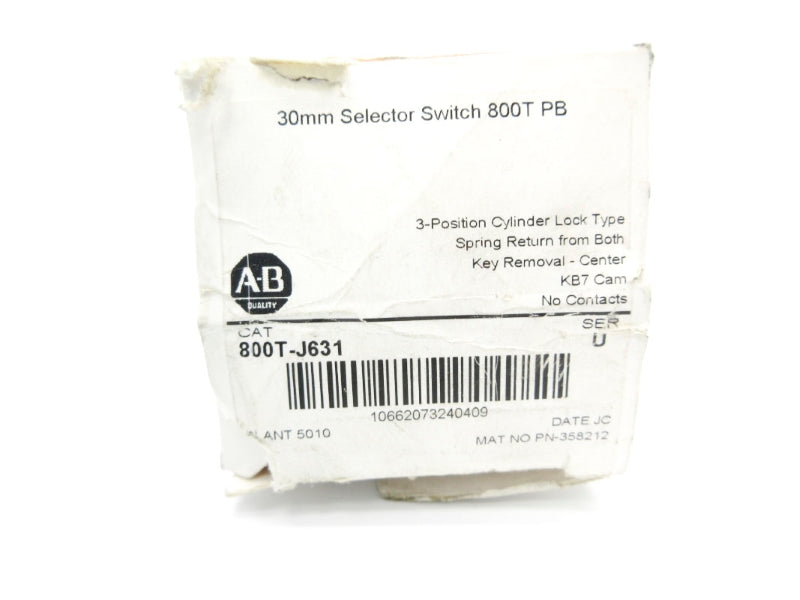 ALLEN BRADLEY 800T-J631 SER. U (WH) NSMP
