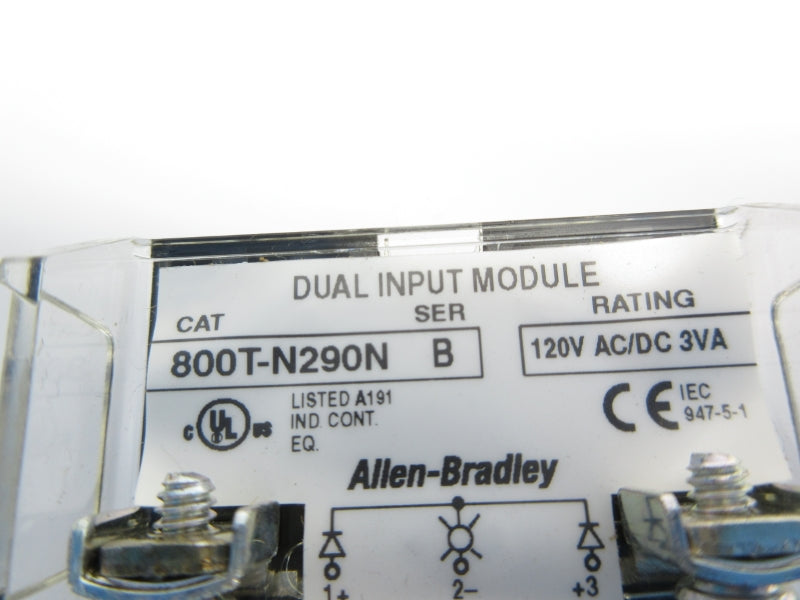 ALLEN BRADLEY 800T-N290N SER. B 120VAC/DC NSNP