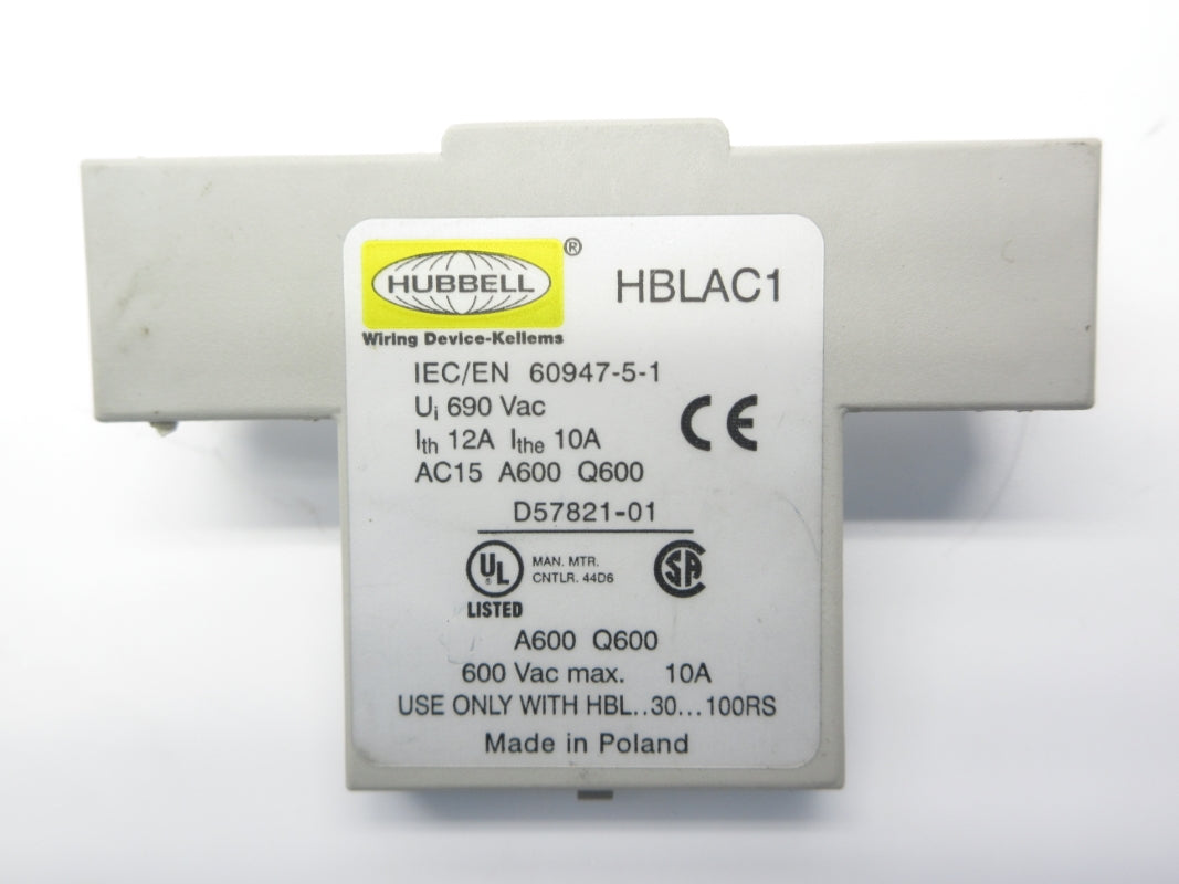 HUBBELL HBLAC1 600VAC 10A NSNP