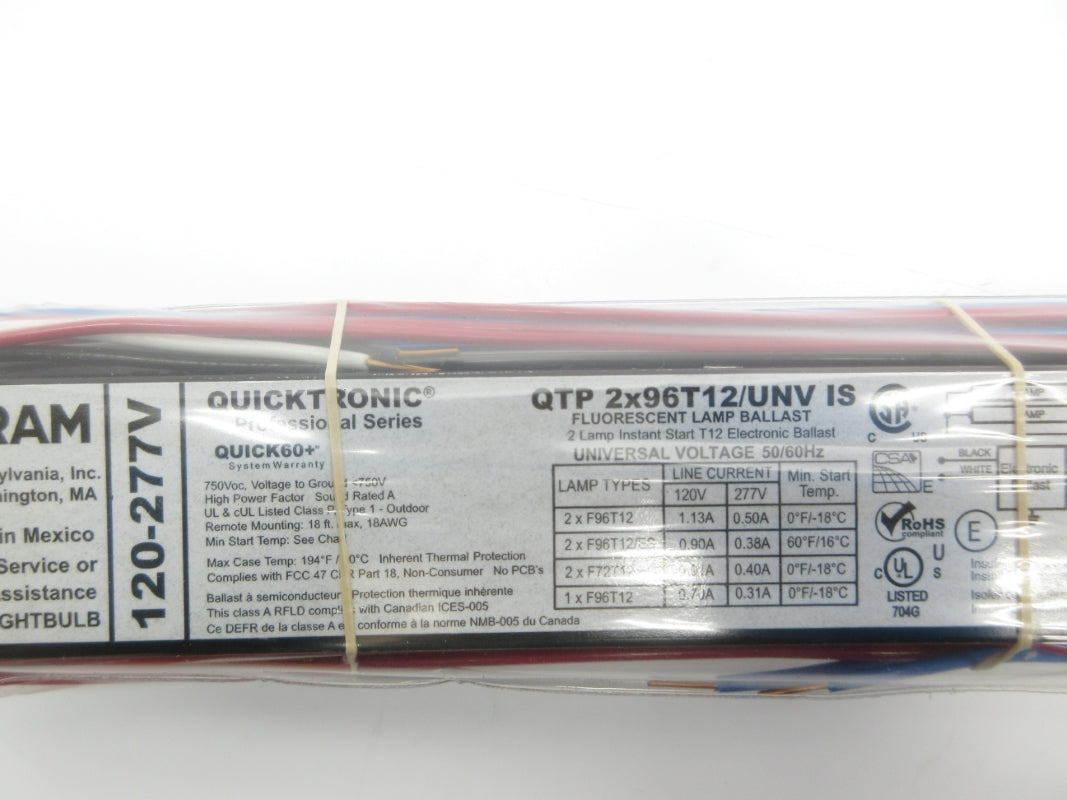 OSRAM QTP2X96T12/UNVIS 277V 0.50A NSNP