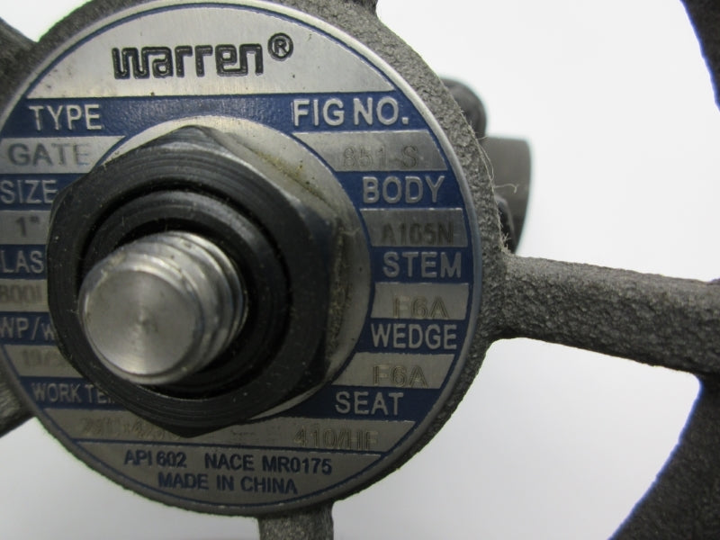WARREN 851-S 1975PSI 1" NSNP