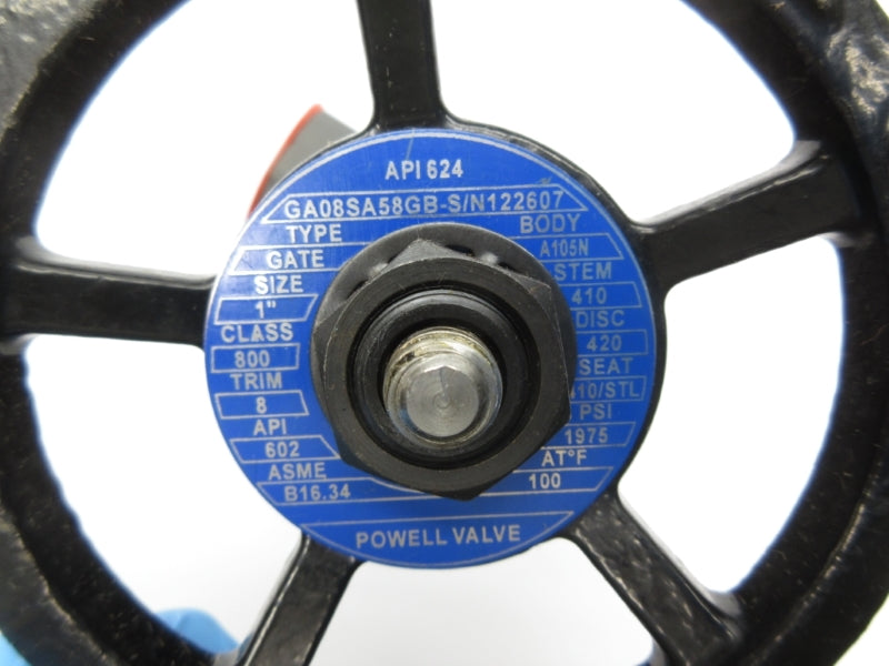 POWELL VALVE GA08SA58GB 1975PSI 100'F 1" NSNP