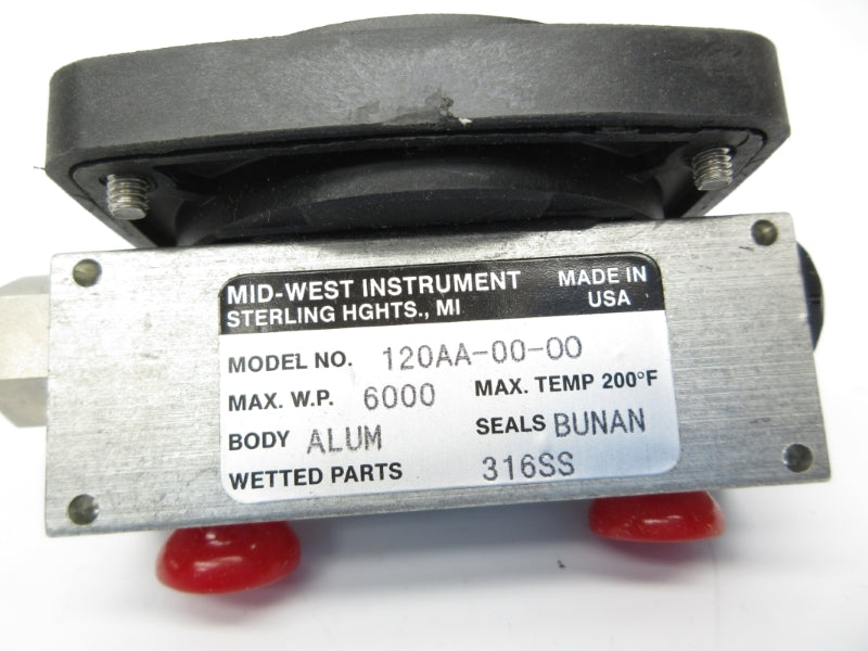MID-WEST INSTRUMENT 120AA-00-00 0-10PSI 6000PSI NSNP