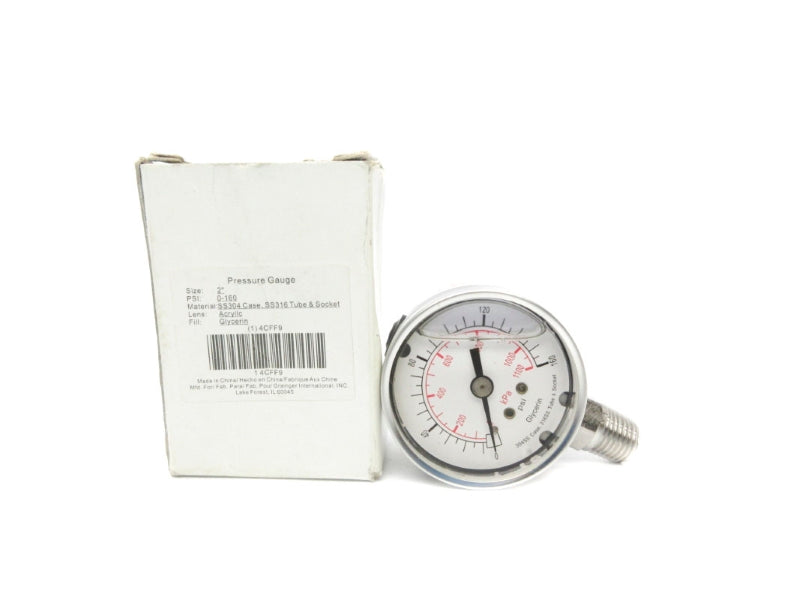 GRAINGER 4CFF9 0-160PSI 2" NSMP