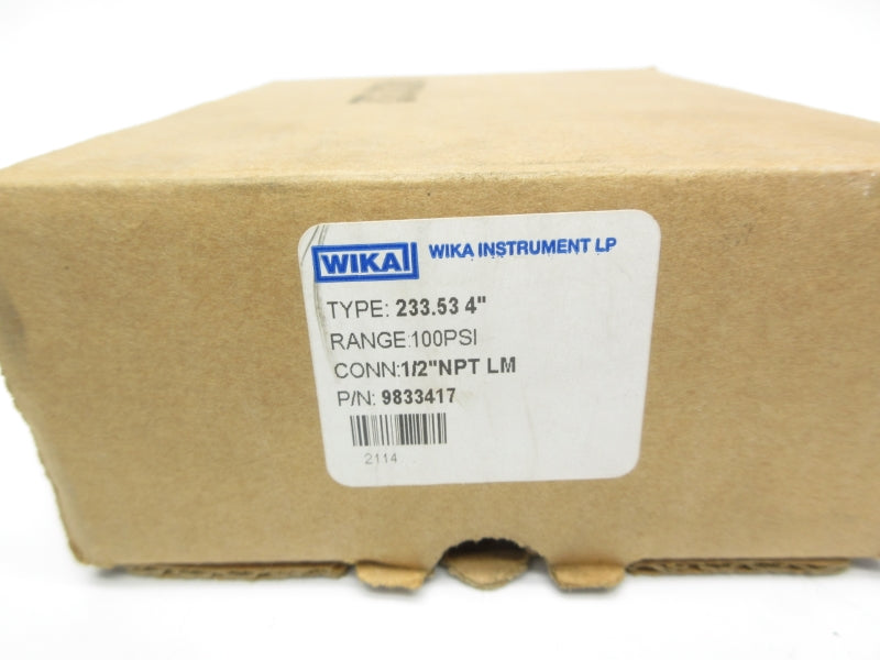 WIKA 9833417 100PSI 1/2" NSMP