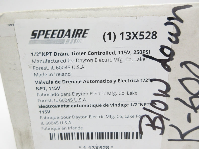 SPEEDAIRE 13X528 115V 250PSI 1/2" NSMP