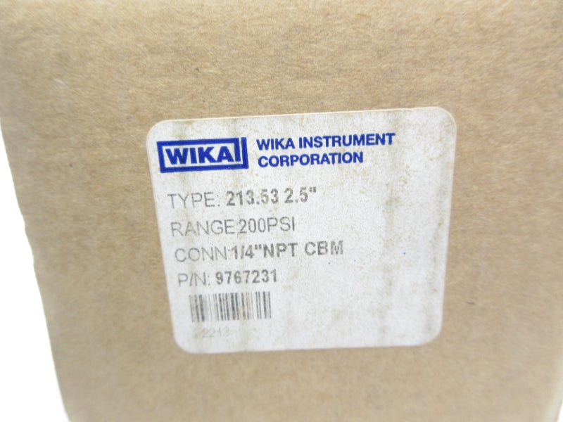 WIKA 9767231 200PSI 1/4" NSMP
