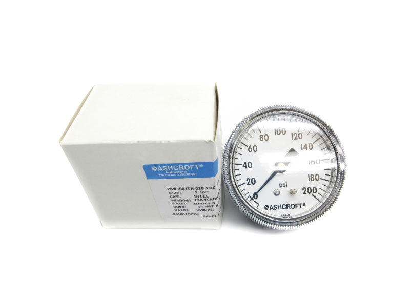 ASHCROFT 25W1001TH02BXUC200# 0-200PSI 1/4" NSMP