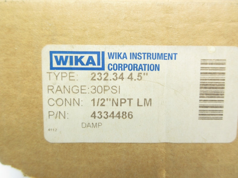 WIKA 4334486 30PSI 1/2" NSMP