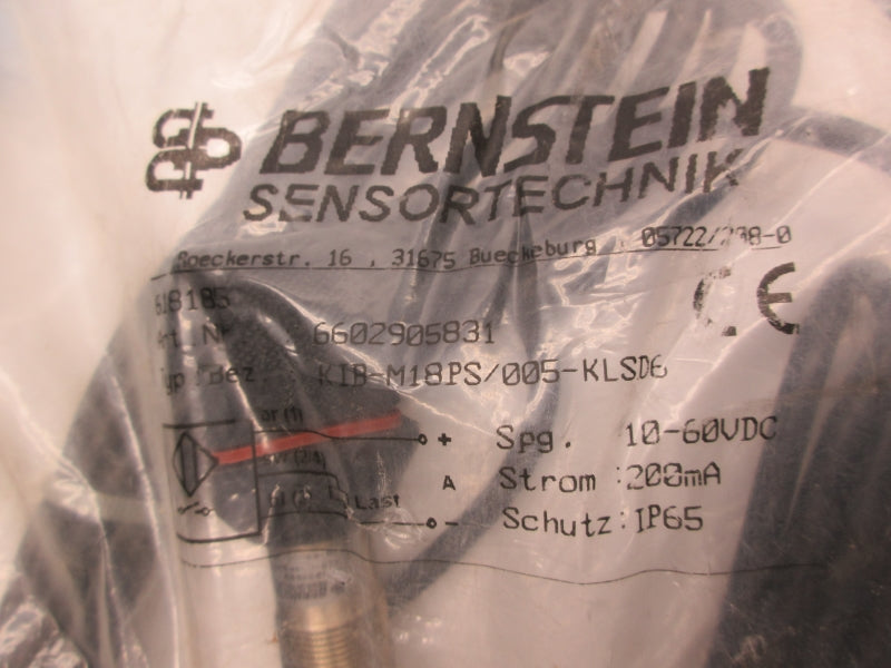 BERNSTEIN KIB-M18PS/005-KLSD6 6602905831 10-60VDC NSMP