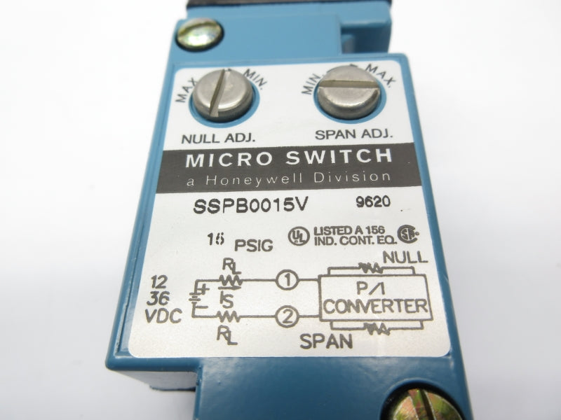 HONEYWELL SSPB0015V 12-36VDC 16PSI NSNP