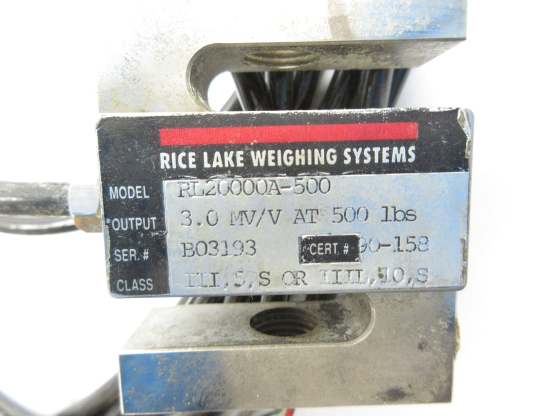 RICE LAKE WEIGHING SYSTEMS RL20000A-500 UNMP