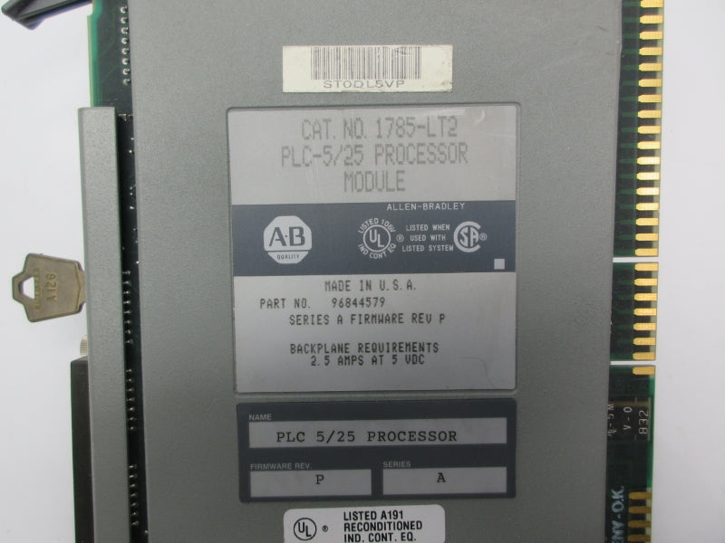 ALLEN BRADLEY 1785-LT2 SER. A F/W P 5VDC 2.5A UNMP