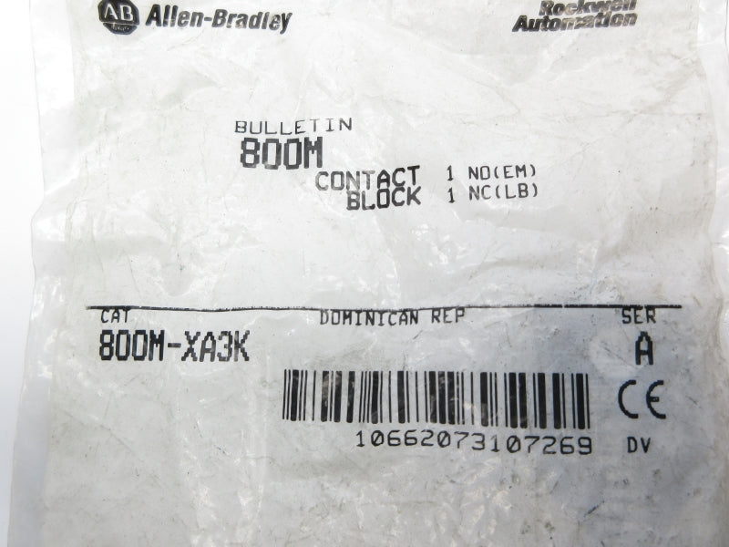 ALLEN BRADLEY 800M-XA3K SER. A NSMP