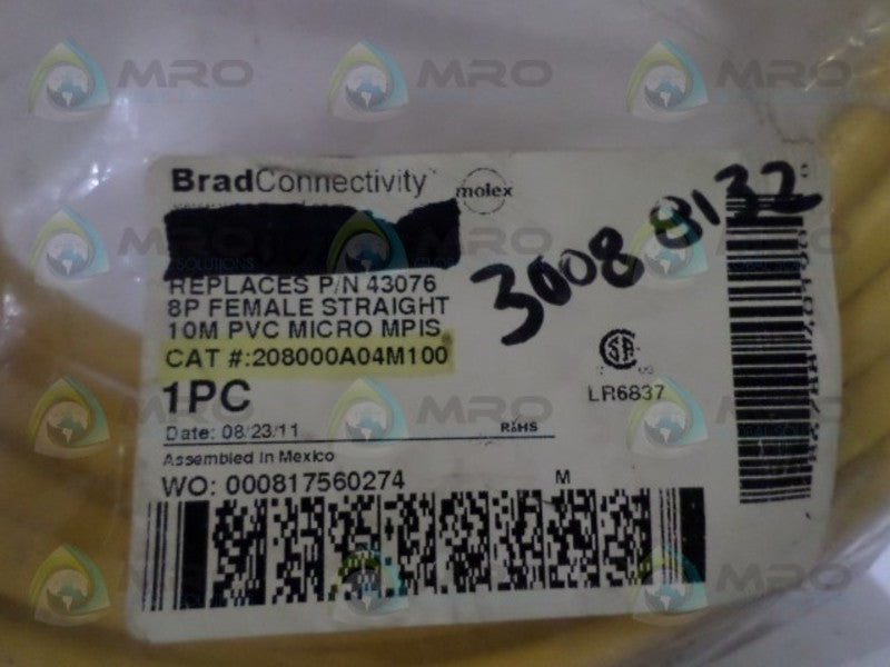 DANIEL WOODHEAD MINI-CHANGE 208000A04M100 43076 CORDSET * NEW IN FACTORY BAG *