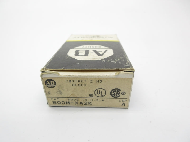 ALLEN BRADLEY 800M-XA2K SER. A 300VAC (BK/YL) NSMP
