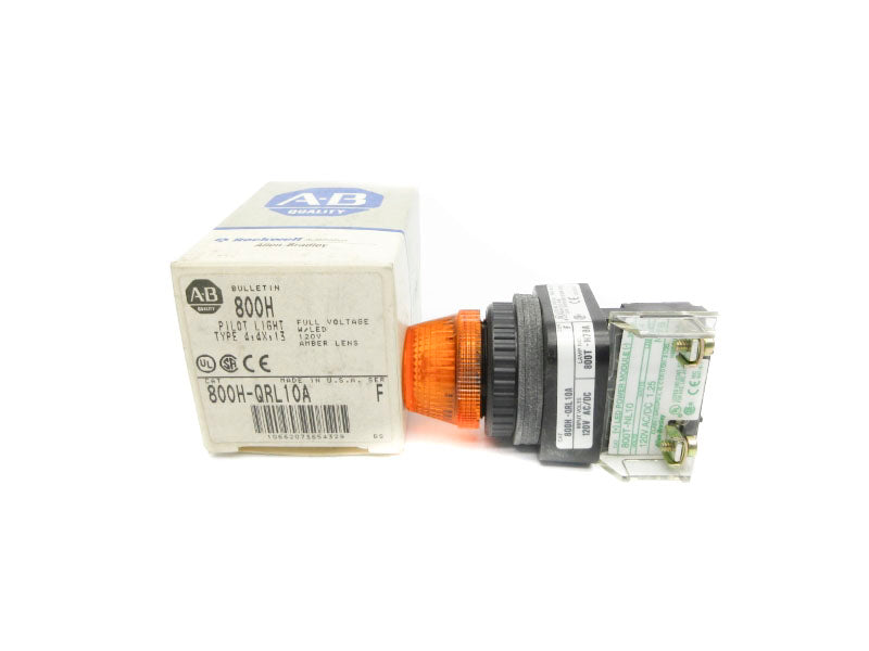 ALLEN BRADLEY 800H-QRL10A SER. F 120VAC/DC (GY/BL) NSMP