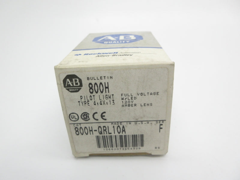 ALLEN BRADLEY 800H-QRL10A SER. F 120VAC/DC (GY/BL) NSMP