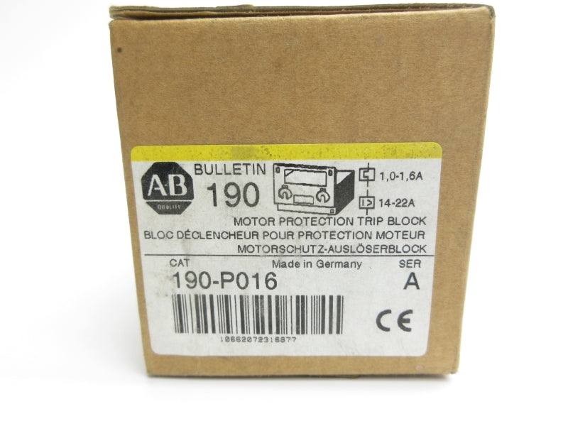 ALLEN BRADLEY 190-P016 SER. A 575V 14-22A (BR/YL) NSMP