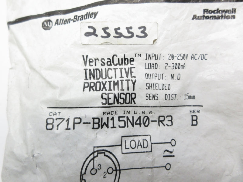 ALLEN BRADLEY 871P-BW15N40-R3 SER. B 20-250VAC/DC NSMP