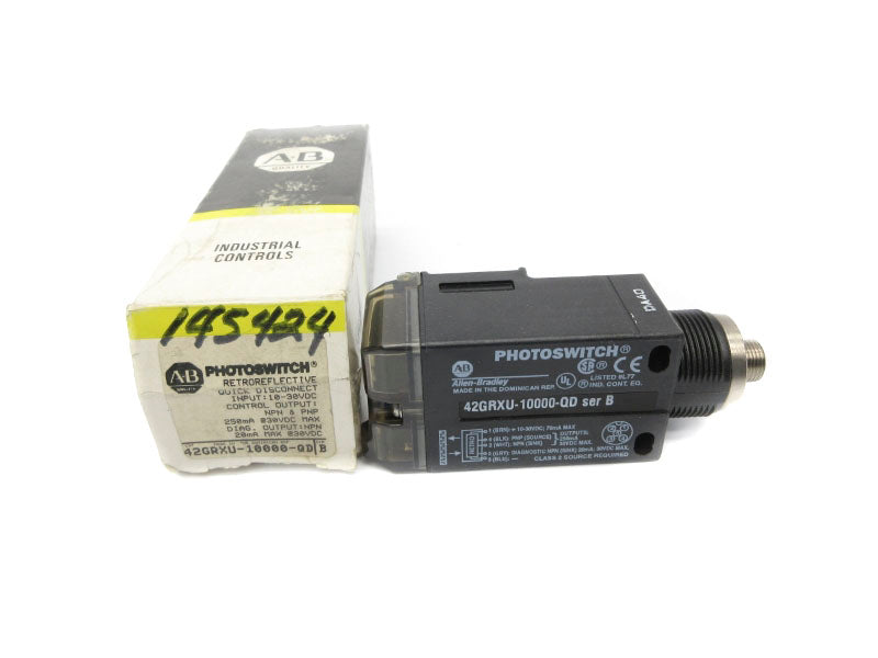 ALLEN BRADLEY 42GRXU-10000-QD SER. B 10-30VDC (BK/YL) NSMP